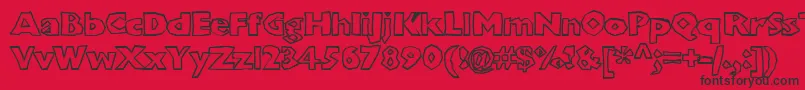 Chunkoblockooutlinextraheavy Font – Black Fonts on Red Background