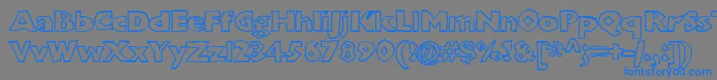 More about Chunkoblockooutlinextraheavy Font Chunkoblockooutlinextraheavy Font – Blue Fonts on Gray Background