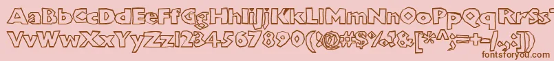 Chunkoblockooutlinextraheavy Font – Brown Fonts on Pink Background