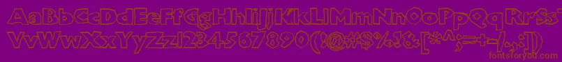 Chunkoblockooutlinextraheavy Font – Brown Fonts on Purple Background