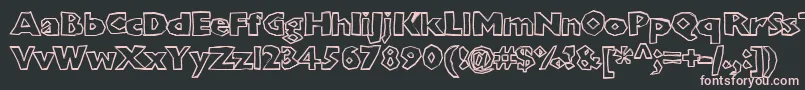 Chunkoblockooutlinextraheavy Font – Pink Fonts on Black Background