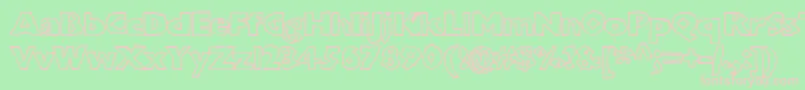 Chunkoblockooutlinextraheavy Font – Pink Fonts on Green Background
