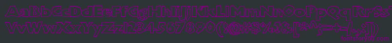 Chunkoblockooutlinextraheavy Font – Purple Fonts on Black Background
