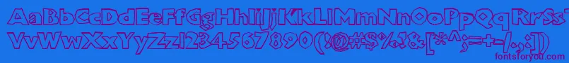 Chunkoblockooutlinextraheavy Font – Purple Fonts on Blue Background