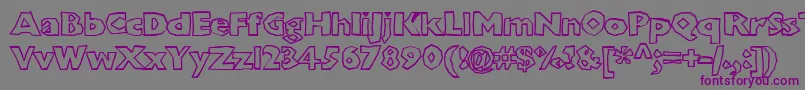 Chunkoblockooutlinextraheavy Font – Purple Fonts on Gray Background