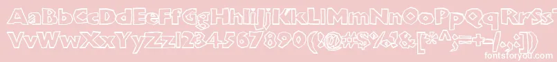 Chunkoblockooutlinextraheavy Font – White Fonts on Pink Background