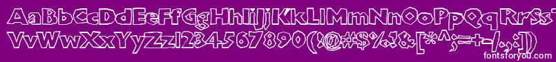 Chunkoblockooutlinextraheavy Font – White Fonts on Purple Background