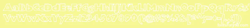 Chunkoblockooutlinextraheavy Font – White Fonts on Yellow Background