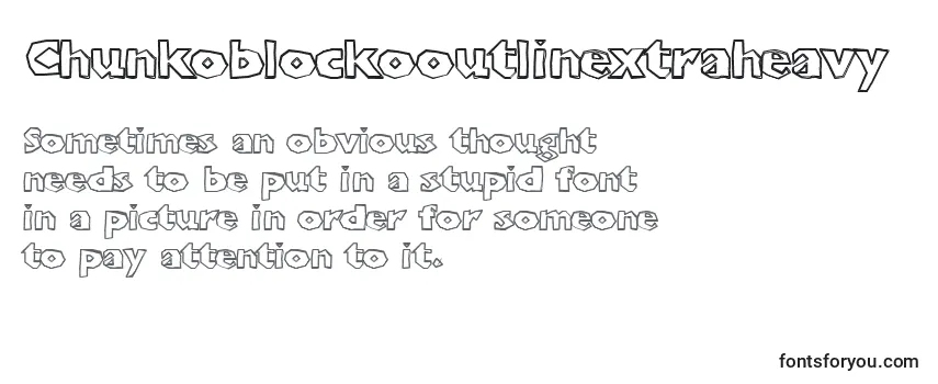 Schriftart Chunkoblockooutlinextraheavy