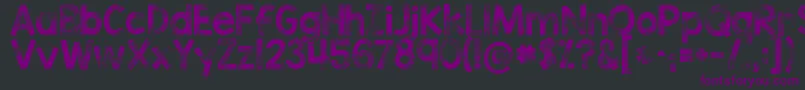 Kgtribecastamp-Schriftart – Violette Schriften auf schwarzem Hintergrund