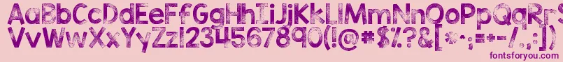 Kgtribecastamp Font – Purple Fonts on Pink Background