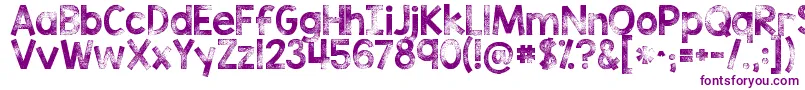 Kgtribecastamp Font – Purple Fonts on White Background