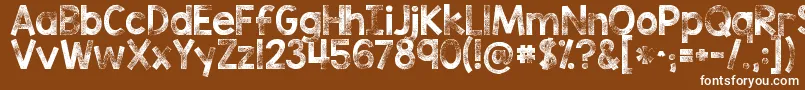 Kgtribecastamp Font – White Fonts on Brown Background