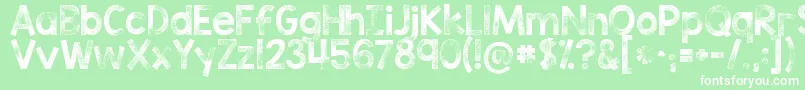 Kgtribecastamp Font – White Fonts on Green Background