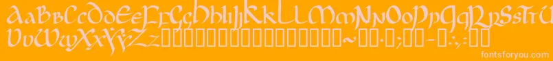 Lisätietoja Jgjuncia-fontista Jgjuncia-fontti – vaaleanpunaiset fontit oranssilla taustalla