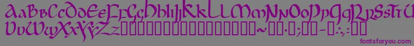 Jgjuncia-Schriftart – Violette Schriften auf grauem Hintergrund