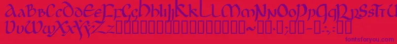 Jgjuncia Font – Purple Fonts on Red Background