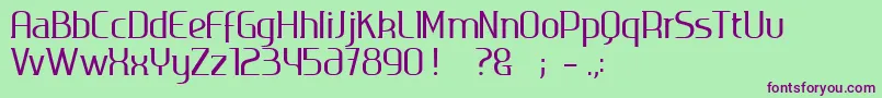AgeoneSerif Font – Purple Fonts on Green Background