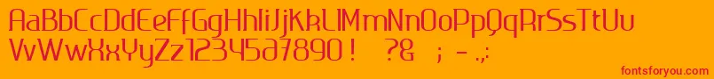 AgeoneSerif Font – Red Fonts on Orange Background