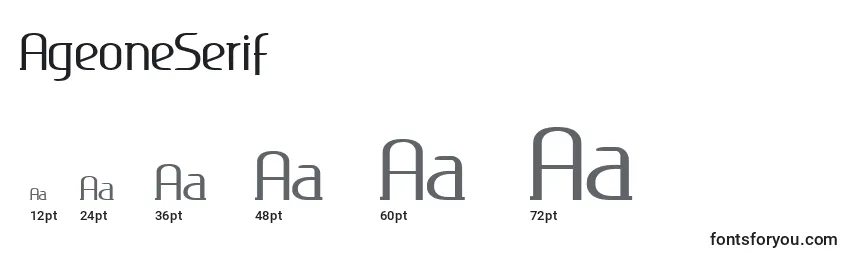 AgeoneSerif Font Sizes