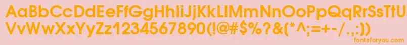 AvantgardegothicgttBold Font – Orange Fonts on Pink Background