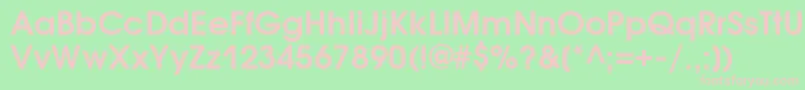 AvantgardegothicgttBold Font – Pink Fonts on Green Background