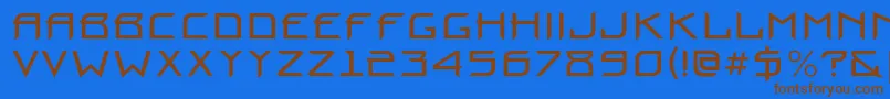 Prounbookc Font – Brown Fonts on Blue Background