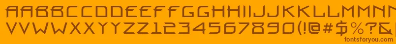 Prounbookc Font – Brown Fonts on Orange Background