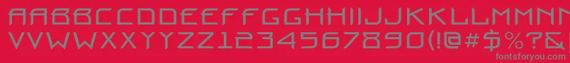 フォントProunbookc – 赤い背景に灰色の文字