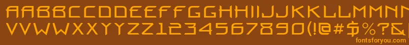 Prounbookc Font – Orange Fonts on Brown Background