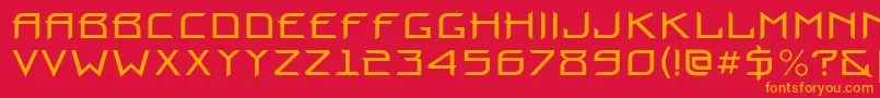 Prounbookc Font – Orange Fonts on Red Background
