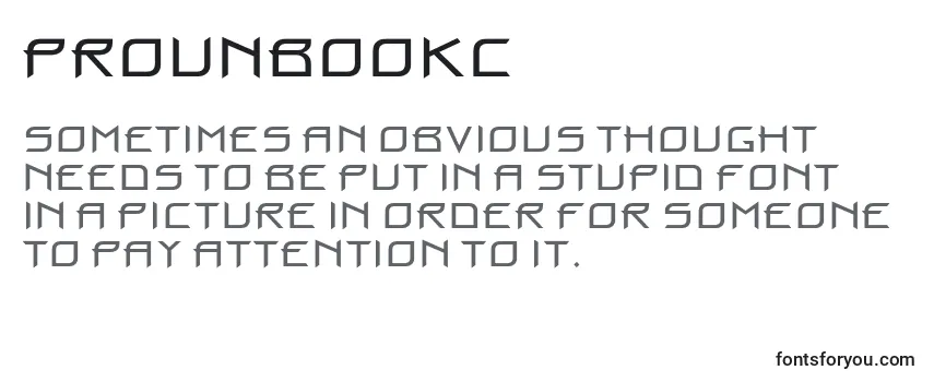 Шрифт Prounbookc