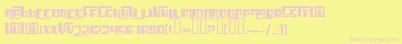 CosmicAgeExtended Font – Pink Fonts on Yellow Background