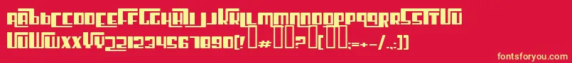 CosmicAgeExtended Font – Yellow Fonts on Red Background