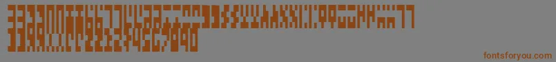 フォントTimesNewAncient – 茶色の文字が灰色の背景にあります。