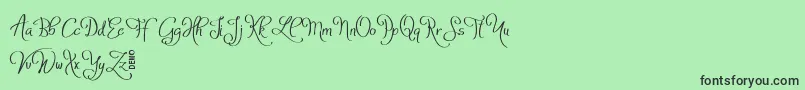 AtylaDemo Font – Black Fonts on Green Background