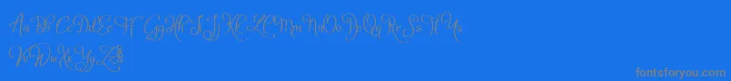 AtylaDemo-Schriftart – Graue Schriften auf blauem Hintergrund