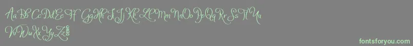 AtylaDemo Font – Green Fonts on Gray Background