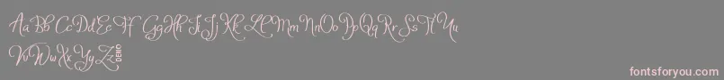 AtylaDemo-Schriftart – Rosa Schriften auf grauem Hintergrund