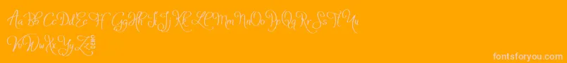 AtylaDemo Font – Pink Fonts on Orange Background