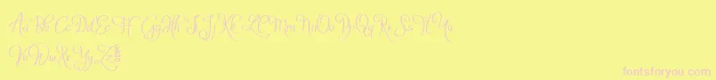 AtylaDemo Font – Pink Fonts on Yellow Background