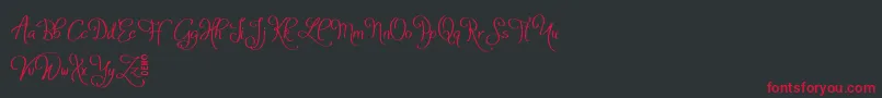 AtylaDemo Font – Red Fonts on Black Background