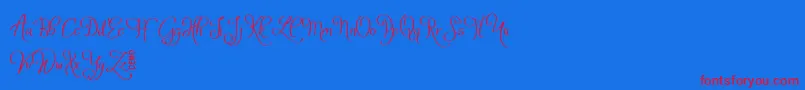 AtylaDemo Font – Red Fonts on Blue Background