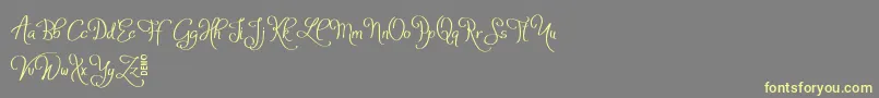 AtylaDemo Font – Yellow Fonts on Gray Background