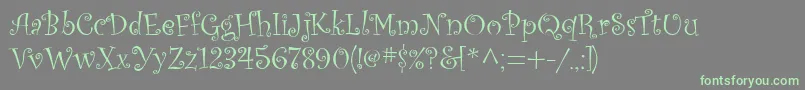 OldComedy Font – Green Fonts on Gray Background