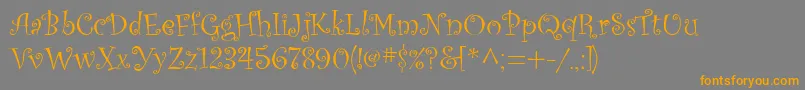 OldComedy Font – Orange Fonts on Gray Background