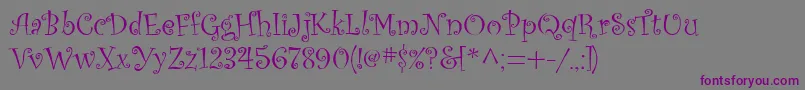 OldComedy Font – Purple Fonts on Gray Background
