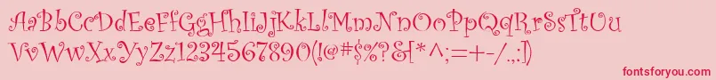 OldComedy Font – Red Fonts on Pink Background