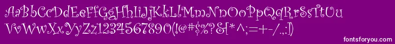 OldComedy Font – White Fonts on Purple Background