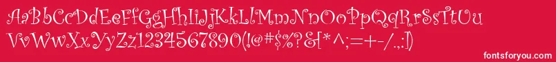 OldComedy Font – White Fonts on Red Background